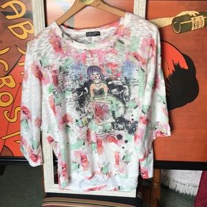 Inoah lightweight sweater size medium M wide sleeve